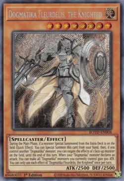 Yu-Gi-Oh! Dogmatika Fleurdelis, the Knighted ROTD-EN008 Secret Rare 1st Ed NM - Image 1