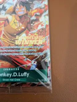 Monkey.D.Luffy P-135 Winner Stamp OP16 Pre-Release Event Promo Card Sealed - Image 2