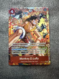 Monkey D Luffy Alt Art OP16-015 One Piece Time of Battle ENGLISH - Image 1
