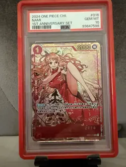 One Piece Chinese 1st Anniversary Serialized Red Nami PSA 10 - Image 1