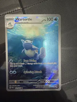 Pokemon TCG Wartortle Scarlet & Violet Holo Illustration Card 171/165 - Image 1