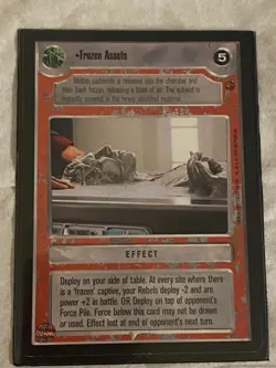 Decipher Star Wars CCG Cloud City FROZEN ASSETS Card NEVER PLAYED - Image 1