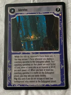 Decipher Star Wars CCG LIBERATION/LOCAL UPRISING Card NM - Image 1