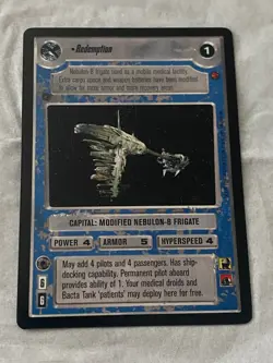 Decipher Star Wars CCG Cloud City REDEMPTION Card NM - Image 1