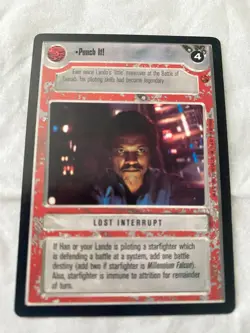 Decipher Star Wars CCG Cloud City PUNCH IT! Card NM - Image 1