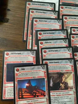 Star Wars CCG Cloud City Lot of 27 INTERRUPT Cards Never Played - Image 2