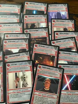 Star Wars CCG Cloud City Lot of 27 INTERRUPT Cards Never Played - Image 3