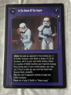 Decipher Star Wars CCG Ralltiir Operations/In the Hands of the Empire Card NM - Image 1