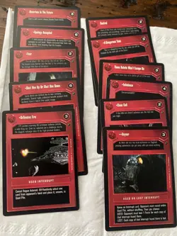 Star Wars CCG Dagobah Lot of 11 INTERRUPT Cards Never Played - Image 1