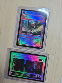 Star Wars CCG Endor L/S Limited BB unplayed Rare Foil Card Ewok & Roll + Village - Image 1