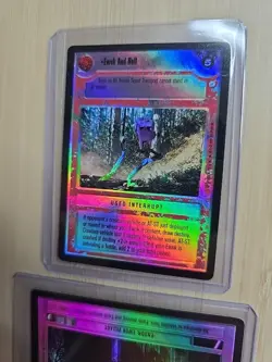 Star Wars CCG Endor L/S Limited BB unplayed Rare Foil Card Ewok & Roll + Village - Image 2