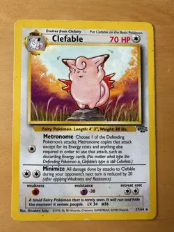 Clefable 17/64 Pokemon Jungle Set Rare Card Very Good Condition - Image 2
