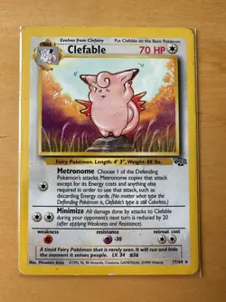 Clefable 17/64 Pokemon Jungle Set Rare Card Very Good Condition - Image 3
