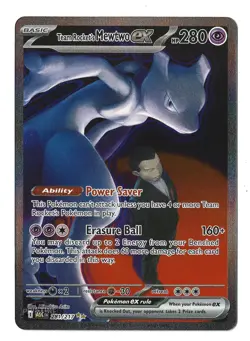 TEAM ROCKET'S MEWTWO EX 281/217 ASCENDED HEROES POKEMON NM WELL CENTERED! - Image 1