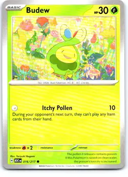 Budew 016/217 Common Ascended Heroes Pokemon Near Mint - Image 1