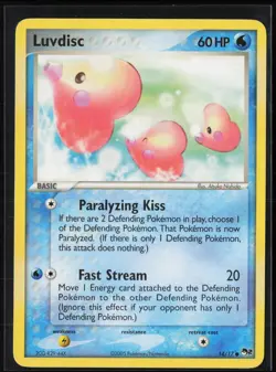 Luvdisc 14/17 Common POP Series 2 Pokemon Lightly Played - Image 1