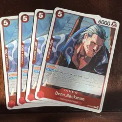Playset Bandai One Piece TCG Benn Beckman OP16-012 SR x4 English - Image 1