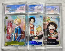 Luffy P-075 & Sabo P-073 & Ace P-074 ACE10 Sequential Set Saikyo Jump Three Bros - Image 1