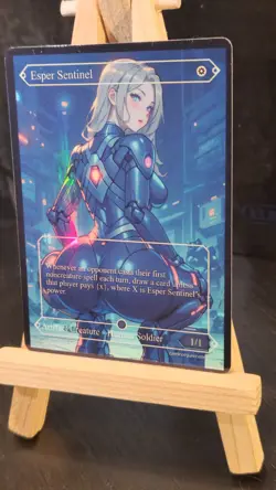 MTG Esper Sentinel Fanart Borderless Style Card EDH Playtest Commander - Image 3