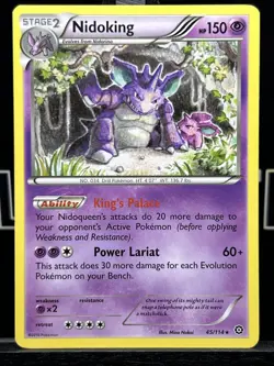 Pokemon Card Nidoking Steam Siege Rare 45/114 Regular Near Mint - Image 3