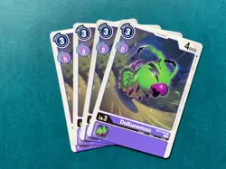 DoKunemon BT11-075 Playset Dimensional Phase Digimon Card Game x4 - Image 1