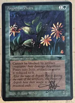 MTG ARTIST PROOF MTG Argothian Pixies AP Sketch Art Amy WEBER - Image 2