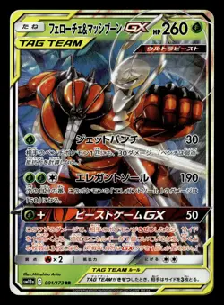 Pheromosa & Buzzwole GX 001/173 Double Rare Tag All Stars Pokemon Card - Image 2