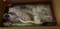 Pokemon TCG Paldean Fates Great Tusk ex & Iron Treads ex Premium Box - Image 1