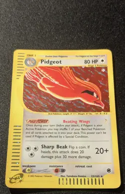 Pokemon EXPEDITION - #23/165 Pidgeot - Holo - ENG - Moderately/Lightly Played - Image 4