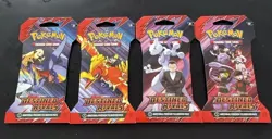4 Pokemon Destined Rivals Sleeved Booster Packs FULL ART SET NEW & SEALED - Image 1