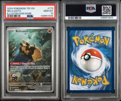2024 POKEMON TEF EN RELICANTH ILLUSTRATION RARE #173 GEM MT PSA 10 - Image 3