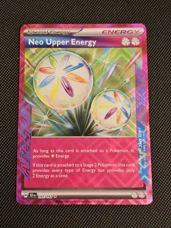 Neo Upper Energy 162/162SV05: Temporal Forces Ace Spec Holo Pokemon TCG - Image 1
