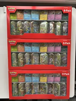 Prismatic Evolutions Mini Tins 8-Pack Costco Exclusive Pokemon TCG New/Sealed x1 - Image 1
