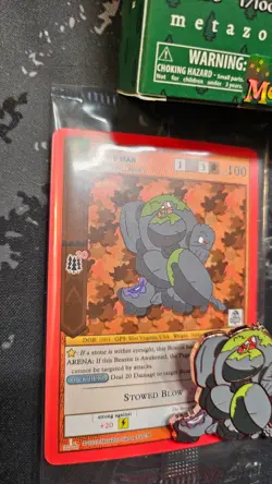 MetaZoo Wilderness PIN CLUB PROMO Stone Man 1st Edition + Pin + Foil Card - Image 4