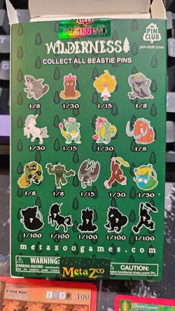 MetaZoo Wilderness PIN CLUB PROMO Stone Man 1st Edition + Pin + Foil Card - Image 5