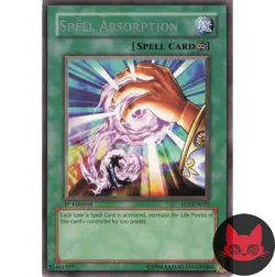 Yugioh Spell Absorption FET-EN039 Rare 1st Edition LP - Image 1