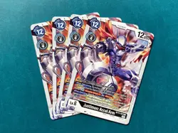 Justimon: Accel Arm BT11-073 Playset Dimensional Phase Digimon Card Game x4 - Image 1