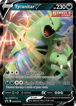 Tyranitar V Holo Promo SWSH: Sword & Shield Promo Cards SWSH109 NM - Image 1