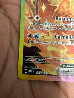 Pokemon TCG Flareon ex 146/131 SV Prismatic Evolutions SIR Holo Eng HP270 - Image 5