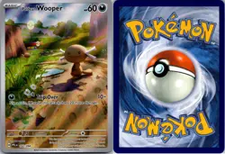 Paldean Wooper 102/094 Illustration Rare Phantasmal Flames Pokemon Holo NM - Image 1