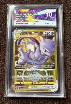 Pokemon TCG - Mewtwo V Star 086/078 Pokemon Go ACE 10 💎 MINT - Image 1