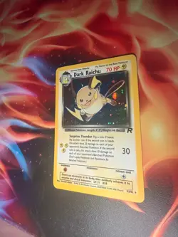 Pokemon Dark Raichu Holo 83/82 Team Rocket Secret Rare Vintage - Image 3