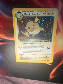Pokemon Dark Raichu Holo 83/82 Team Rocket Secret Rare Vintage - Image 5