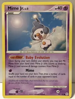 Mime Jr. 90/130 Diamond and Pearl NM Pokemon Fast Shipping - Image 1