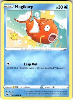 Magikarp 039/192 Rebel Clash Pokemon NM Fast Ship - Image 1