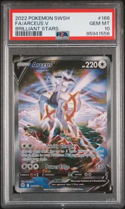 2022 POKEMON SWORD & SHIELD BRILLIANT STARS #166 FA/ARCEUS V PSA GEM MT 10 - Image 1