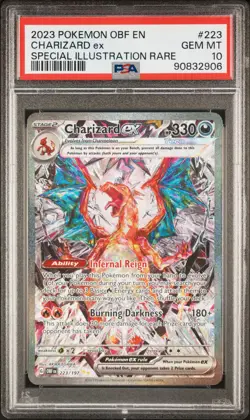 2023 POKEMON OBF EN-OBSIDIAN FLAMES #223 CHARIZARD ex PSA GEM MT 10 - Image 1