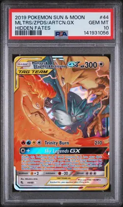 2019 POKEMON SUN & MOON HIDDEN FATES #44 MLTRS/ZPDS/ARTCN.GX PSA GEM MT 10 - Image 1