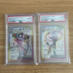 Pokemon TCG - Espeon ex 175 Umbreon ex 176 - Figure Collection PSA 10 Sequential - Image 1