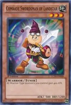 Comrade Swordsman of Landstar LCJW-EN048 Joey's World Yu-Gi-Oh 1st Edition LP - Image 1